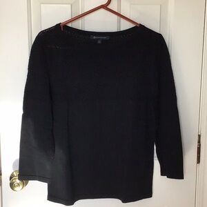 Brooks Brothers Black Crew Neck Sweater Classic Fit
